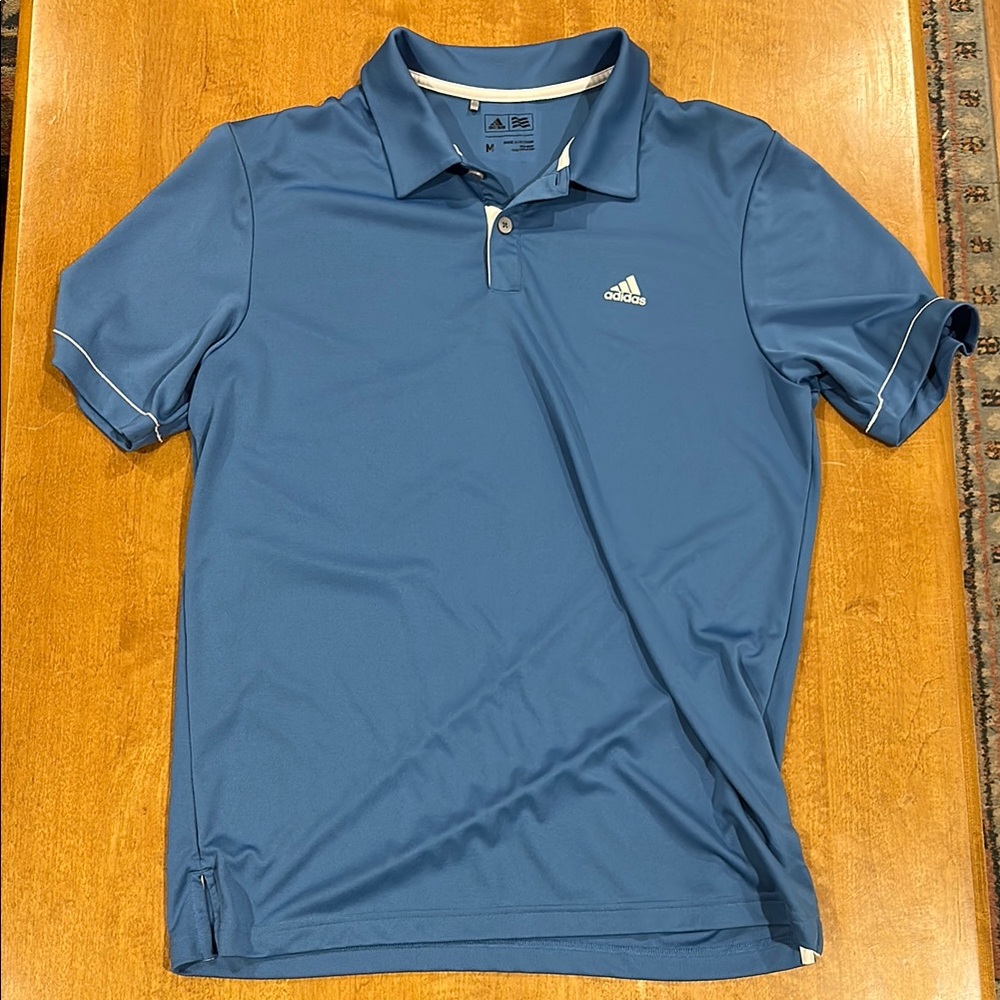 Adidas Medium Dri Fit Golf Polo Light Blue